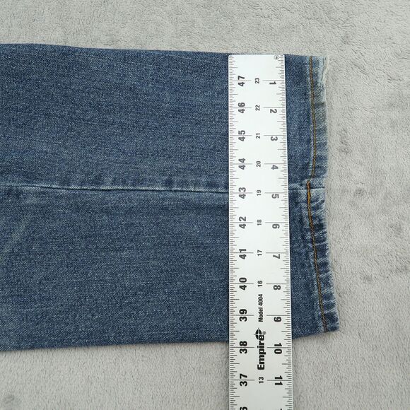 Chams Jeans Mens Size 38x31 Blue Relaxed Fit Denim Pants Stone Wash Medium - Picture 4 of 14